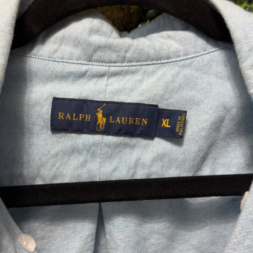 Ralph Lauren‎ Light Blue Oxford Button Down Shirt XL Classic - preppy old school - Picture 2 of 5